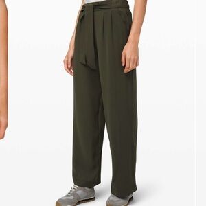 Lululemon noir wide leg pants in dark olive